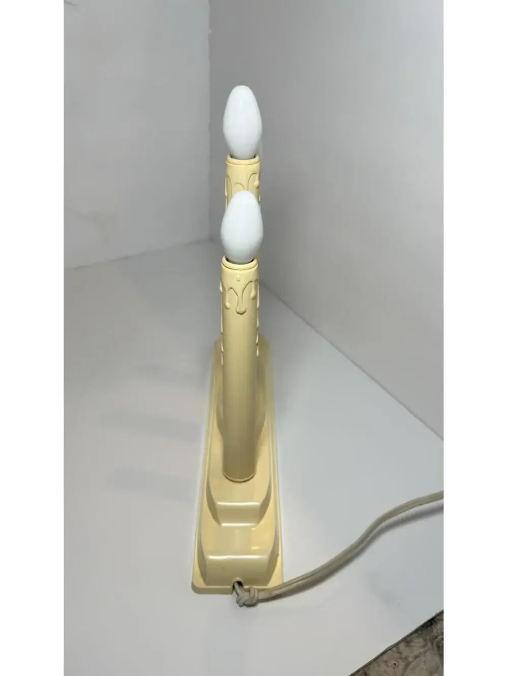 Pair Of Vintage 3-Light Candolier Electric Christmas Candle Window Candle